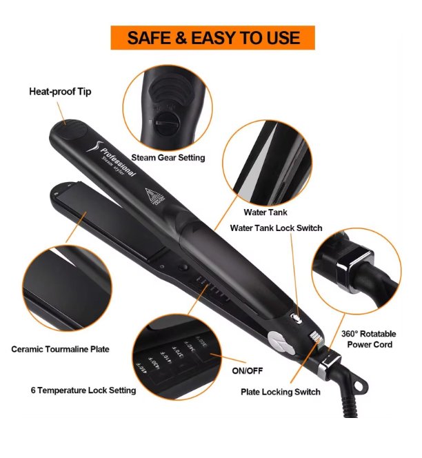 Hair Steam Straightener