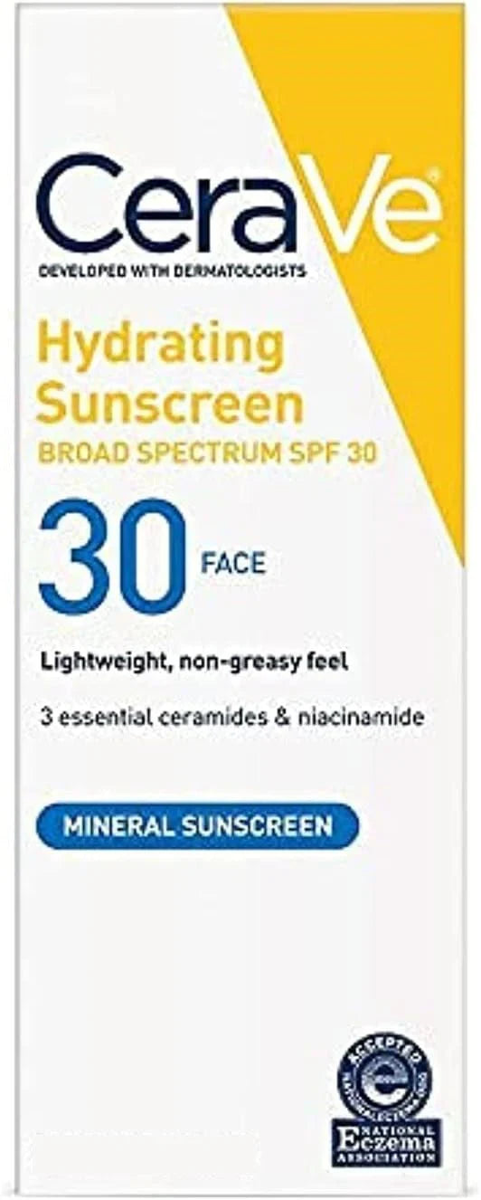 CeraVe 100% Mineral Sunscreen SPF 50 Body Sunscreen with Zinc Oxide & Titanium Dioxide for Sensitive Skin 5 oz, 1 Pack, 5 Fl Oz